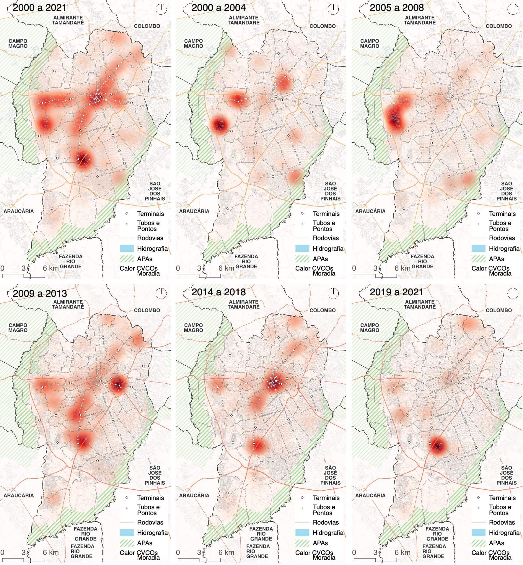 Localização de Certificados de Vistoria de Conslusão de Obras (CVCOs) a partir de 20 unidades habitacionais em Curitiba de 2000 a 2021