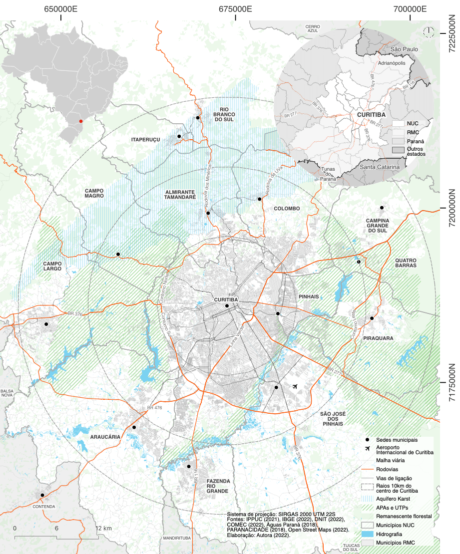 Localização do Núcleo Urbano Central de Curitiba (NUC)