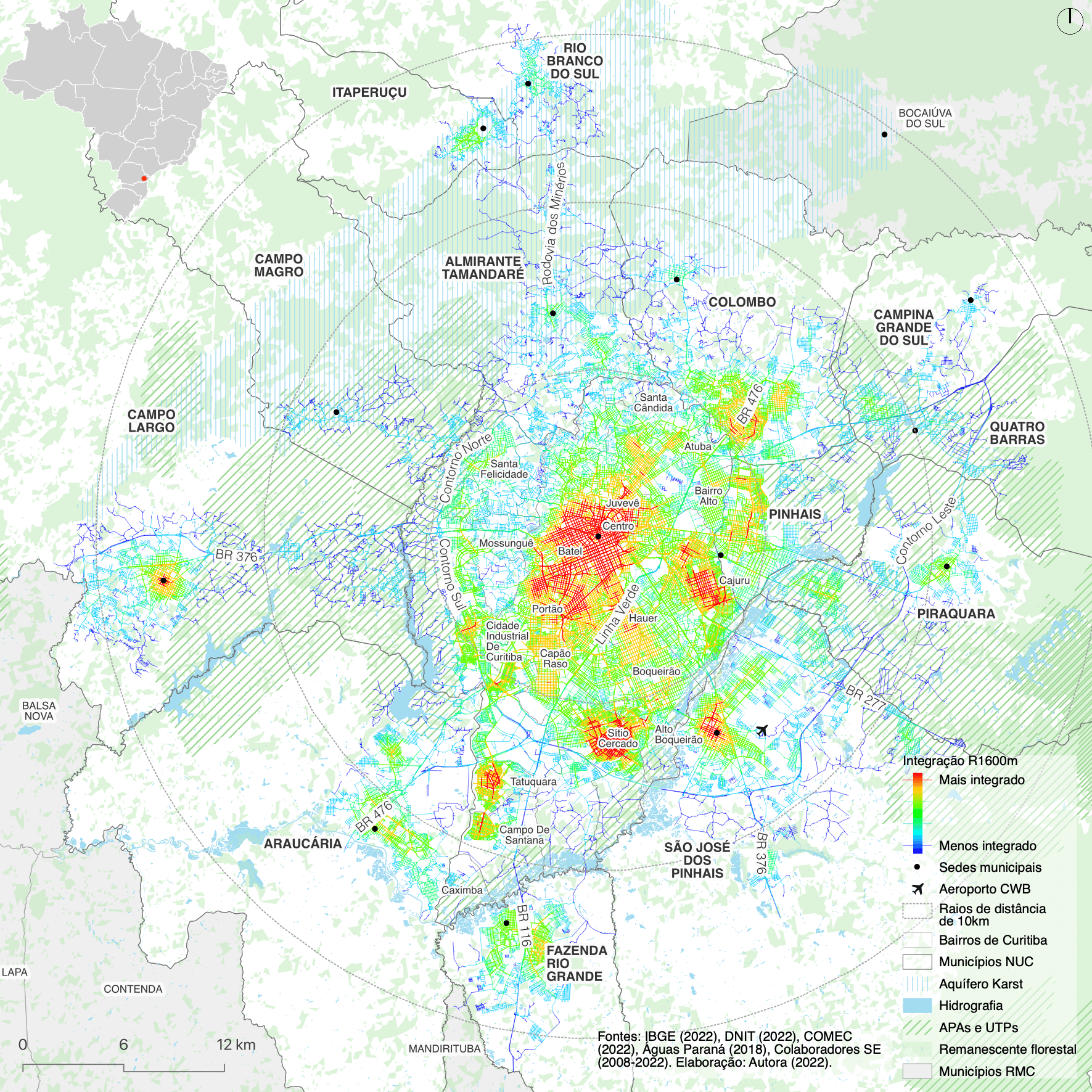 Sintaxe Espacial - Integração Local R1600m no NUC