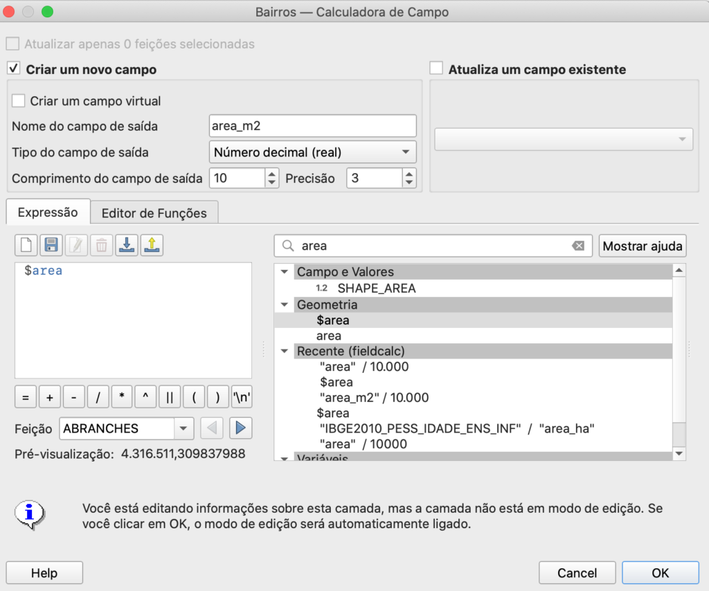 Como Preencher A Tabela De Atributos Automaticamente No Qgis 3485